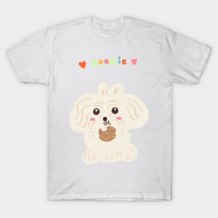 Cute Dog Eating Cookie T-Shirt